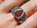 Vanoli 925 zilver ring voor heren carneool agaat maat 22, Vanoli, Overige kleuren, 20 of groter, Amsterdam