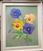Stilleven, vanitas, bloemen, violen, bloem schilderij, plant, Antiek en Kunst, Ophalen of Verzenden