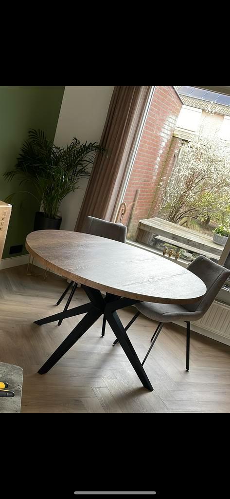 Mooie Ronde Eettafel, Huis en Inrichting, Tafels | Eettafels, Zo goed als nieuw, 100 tot 150 cm, Vier personen, Rond, Eikenhout