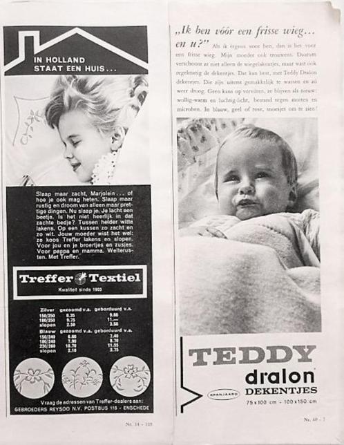 28 vintage advertenties reclames matras 52-66 bed beddengoed, Verzamelen, Merken en Reclamevoorwerpen, Ophalen