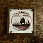 Sale tegel met boot *tres belle*, Antiek en Kunst, Antiek | Wandborden en Tegels, Verzenden