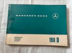Mercedes 190 instructie boekje, Ophalen of Verzenden