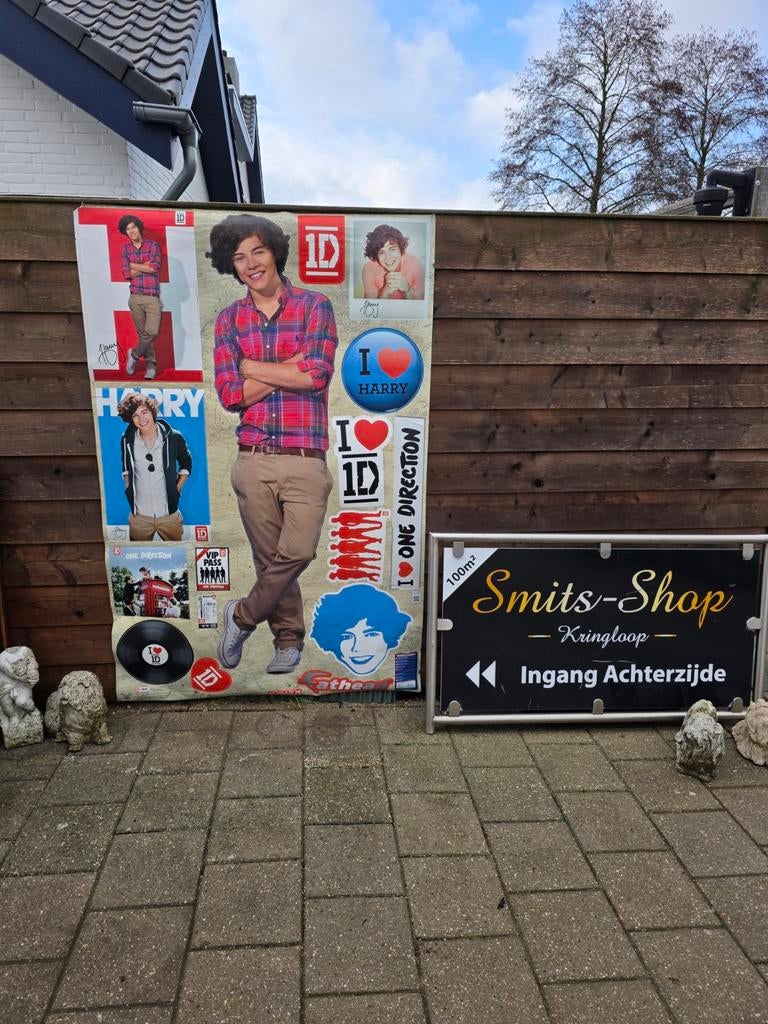 Harry Styles Real Big Fathead Vinyl Sticker - Collectors, Ophalen of Verzenden, Zo goed als nieuw, Film, Poster