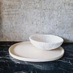 👌Sand beige ruw aluminium dienblad tray plate Colmore, Rond, Nieuw, Ophalen of Verzenden, X