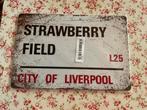 Wanplaat metaal, Beatles strawberryfield, Ophalen of Verzenden, Nieuw