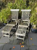 Hard houten (relax)" tuinstoelen, Ophalen of Verzenden, Gebruikt, Hout