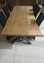 Grote eikenhouten tafel, Ophalen, 200 cm of meer, 50 tot 100 cm, Zo goed als nieuw
