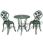 3-delige Bistroset gietaluminium groen, Nieuw, Bbd, Bbd, Bbd