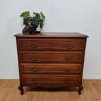 Vintage Ladekast landelijke Queen Ann Commode ladekastje 014, Valkenswaard, Gebruikt, Info@flashbackfurniture.nl, Eikenhout