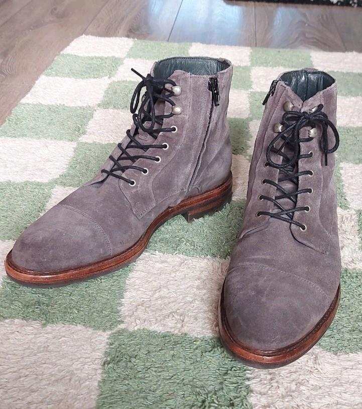 BLACKSTONE VETERBOOTS OLD GREY maat 43, Kleding | Heren, Schoenen, Gedragen, Boots, Overige kleuren, Ophalen of Verzenden