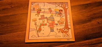 Houten Winter Puzzel - 9 Stukjes beschikbaar voor biedingen