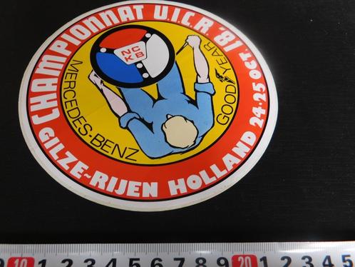 sticker Gilze Rijen NCKB Championnat U.I.C.R. 1981 Mercedes, Verzamelen, Stickers, Zo goed als nieuw, Bedrijf of Vereniging, Ophalen