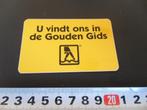 sticker U vindt ons in de Gouden Gids  BUR288, Ophalen, Zo goed als nieuw, Bedrijf of Vereniging