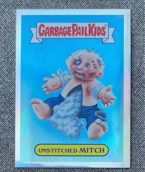 Garbage Pail Kids 2013 | Chrome Refractor | Unstitched Mitch, Hobby en Vrije tijd, Stickers en Plaatjes, Zo goed als nieuw, Plaatje
