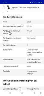 Buggy, Ophalen, Zo goed als nieuw, Overige merken, Zonnekap