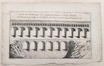 Ets/Gravure Aquaduct Pont-du-Gard 1744/1764 architectuur, Ophalen of Verzenden