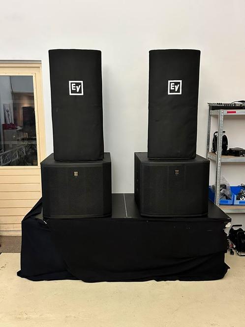 EV ETX set; EV etx18 sp en EV 35p met tussenpalen, Muziek en Instrumenten, Versterkers | Keyboard, Monitor en PA, Zo goed als nieuw