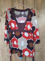 70's style retro print tuniek/blouse size L, Kleding | Dames, Blouses en Tunieken, Overige kleuren, Maat 42/44 (L), Ophalen of Verzenden