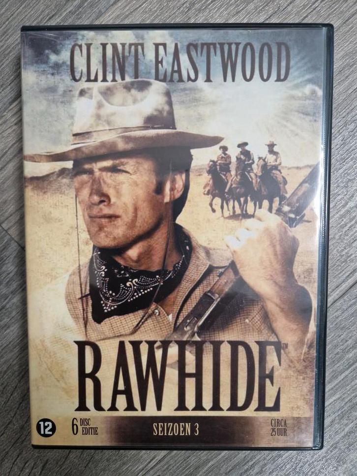 Rawhide Seizoen 3 - Clint Eastwood DVD, Cd's en Dvd's, Dvd's | Tv en Series, Gebruikt, Actie en Avontuur, Vanaf 12 jaar, Ophalen of Verzenden