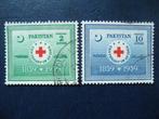 Postzegels Pakistan 1959 Rode Kruis - cat.w. € 0,80., Ophalen of Verzenden, Gestempeld, Zuid-Azië