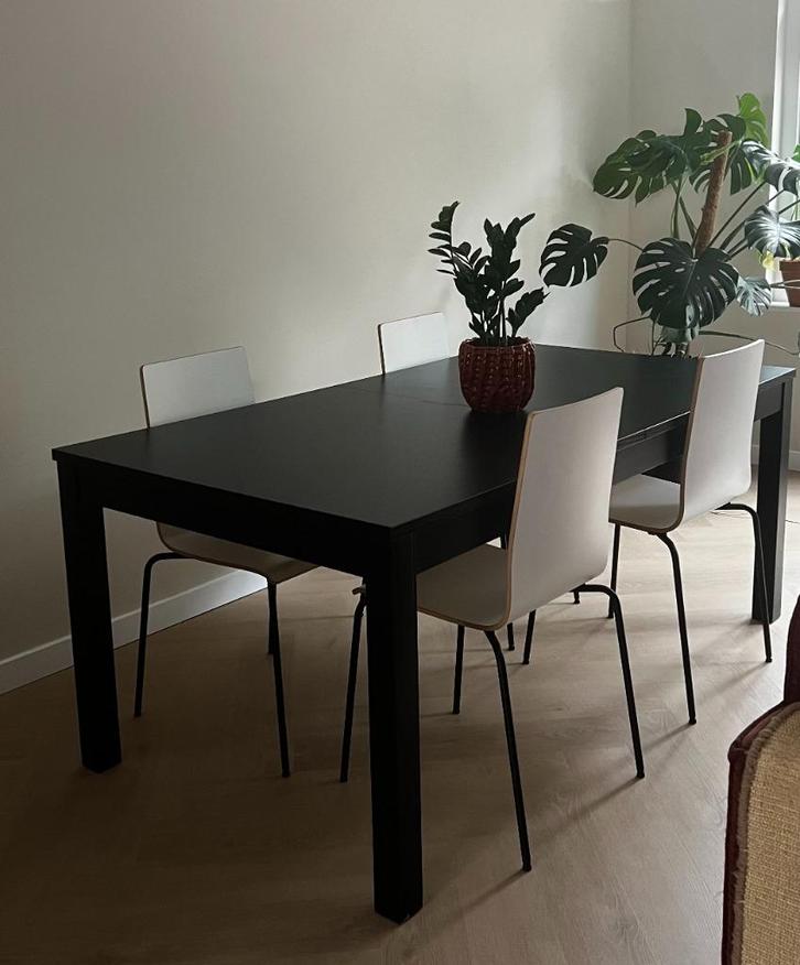Ikea Bjursta uitschuifbare tafel, 175/260x95cm, Huis en Inrichting, Tafels | Eettafels, Gebruikt, 50 tot 100 cm, 150 tot 200 cm
