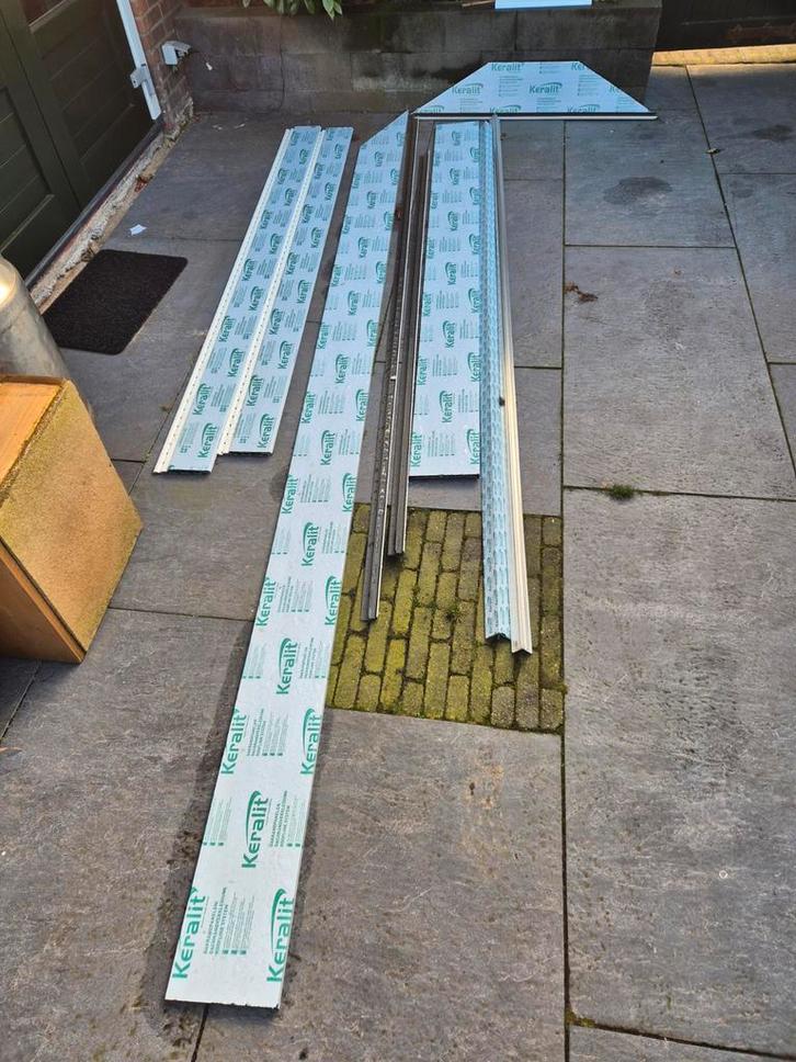 Keralit restdelen groen 6009 en wit 9016, Doe-het-zelf en Verbouw, Platen en Panelen, Nieuw, HPL, Minder dan 20 mm, Ophalen of Verzenden