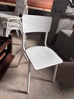 4 Zuiver Back to School stoelen - Wit - Vintage, Gebruikt, Wit, Ophalen of Verzenden, Vier