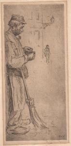 Waning, Martin van - Straatveger Ets 30er jaren, Antiek en Kunst, Kunst | Etsen en Gravures, Ophalen of Verzenden