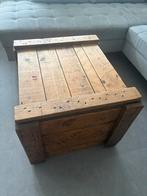 Handgemaakte salontafel van palletbox met opbergruimte, Huis en Inrichting, Tafels | Salontafels, Gebruikt, 100 tot 150 cm, 50 tot 75 cm