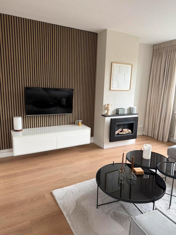 Witte tv kast / meubel hangend model Goossens, Huis en Inrichting, Kasten | Televisiemeubels, Minder dan 100 cm, 25 tot 50 cm