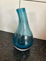 Blauw Fidrio Vaasje - 18 cm, Blauw, Ophalen of Verzenden, Minder dan 50 cm, Glas