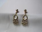 Oorbellen Coro / drie bolletjes schroefmodel, Sieraden, Tassen en Uiterlijk, Verzenden, Zo goed als nieuw, Goud, Overige materialen