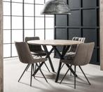 Ronde tafel Edison Eikenlook 120 cm, Gebruikt, Oud, Klassiek, Rond, Ophalen of Verzenden
