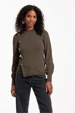 STUDIO ANNELOES trui Lovis button pullover-new army, Ophalen, Nieuw, Maat 38/40 (M), Groen