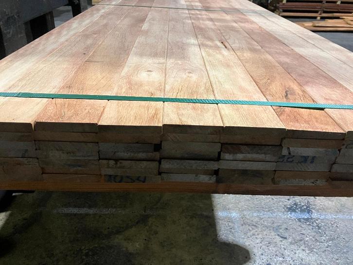 Hardhout–Sucupira Amarela–rhombus-vlonderplanken–terrasdelen, Tuin en Terras, Palen, Balken en Planken, Nieuw, Planken, 180 tot 250 cm