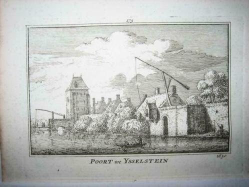 175 / Ijsselstein de  Poort     Kopergravure 18e Eeuw, Antiek en Kunst, Kunst | Etsen en Gravures, Ophalen of Verzenden
