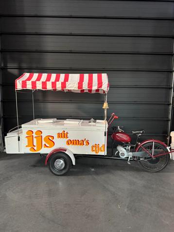 Ijsco bakfiets rijdend met werkende vriezer beschikbaar voor biedingen