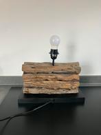 Tafellamp met hout, Ophalen of Verzenden, Gebruikt, Hout, Minder dan 50 cm