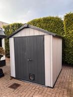 Keter Oakland 757 kunststof tuinhuis schuur berging izgs, Tuin en Terras, Tuinhuizen, Kunststof, Schuur, 1 raam, Ophalen