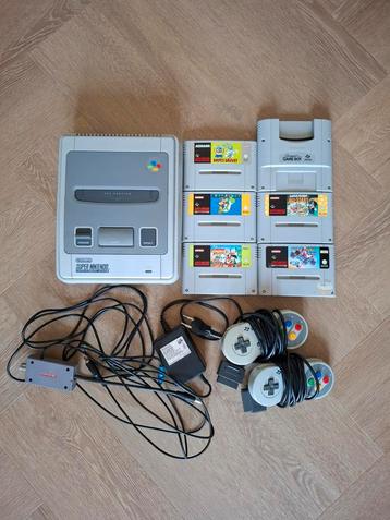 Super Nintendo SNES + 5 Games - Origineel! beschikbaar voor biedingen