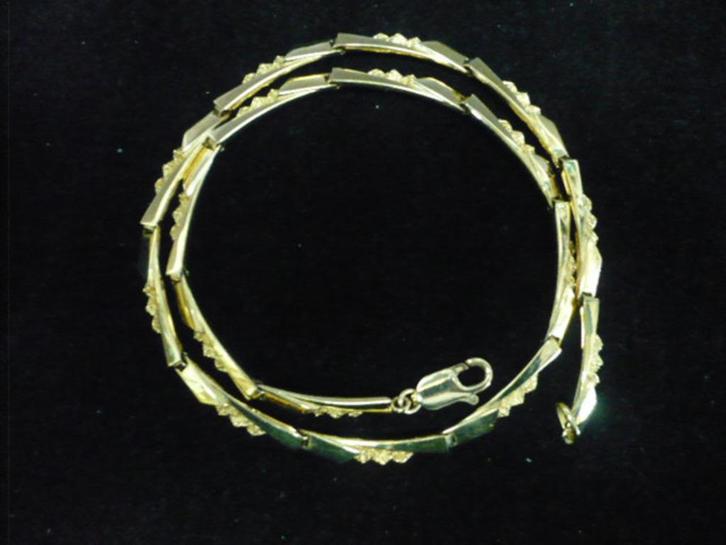 14 karaat gouden lapponia collier/ketting 20.6 gram - 47 cm, Sieraden, Tassen en Uiterlijk, Kettingen, Zo goed als nieuw, Goud