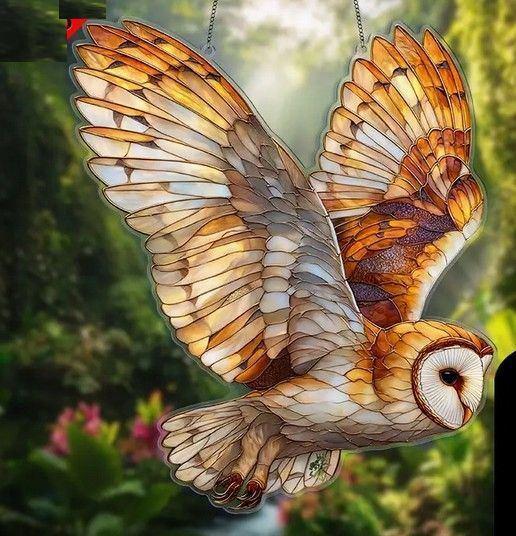 Raamhanger kerkuil - uil, Tuin en Terras, Tuinwanddecoratie, Nieuw, Verzenden