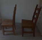4 Houten Stoelen HOUT stoel 4 stuks, Huis en Inrichting, Stoelen, Ophalen, Gebruikt, Bruin, Vier