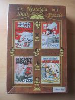 Disney Mickey Mouse puzzel  4x Nostalgia in 1  1000 stukjes, Mickey Mouse, Ophalen of Verzenden, Zo goed als nieuw, Beeldje of Figuurtje