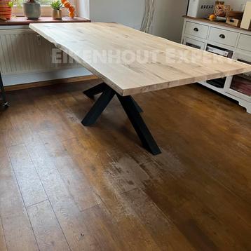 Eiken Boomstam Tafel Eettafel Massief Eikenhout Hout KORTING beschikbaar voor biedingen