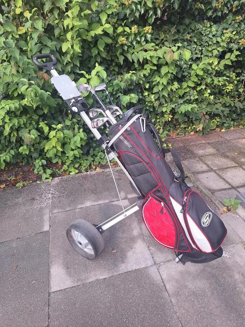 Halve golfset merk Skymax met golftas en golftrolley, Sport en Fitness, Golf, Gebruikt, Set, Overige merken, Ophalen