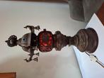 antieke bronzen Japanse tafel lamp, Ophalen of Verzenden