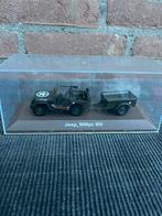 1:43 WILLYS JEEP + AANHANGER USA ARMY, Hobby en Vrije tijd, Ophalen of Verzenden, Zo goed als nieuw, Auto