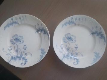 2 zeer mooie antieke diner borden beschikbaar voor biedingen
