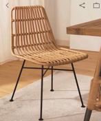 Westwing collection stoelen Costa 2 stuks rotan, Huis en Inrichting, Stoelen, Ophalen, Twee, Zwart, Boho